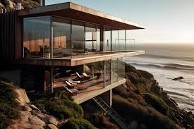 Ocean With A Large Glass Balcony