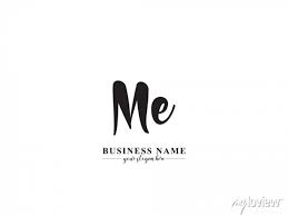 Initial Signature Me M E Logo Letters