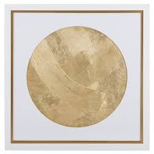 Teign Circular Gold Wall Art Artwork