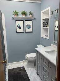Behr Intercoastal Gray Bathroom Wall