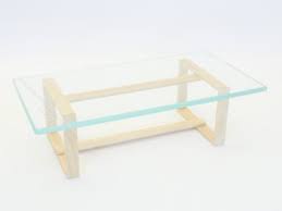 Modern Glass Coffee Table W Natural
