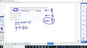 Find The Equation Of The Line Passing