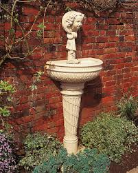 Haddonstone Wall Fountain With Pedestal Color Slate