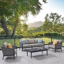 Ove Decors Kelsey 4 Piece Woven Seating