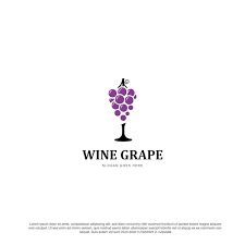 Vintage Wine Grape Logo Vector Wine