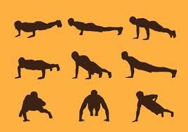 Plank Exercise Vector Art Icons And