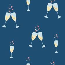 Champagne Glasses Seamless Pattern