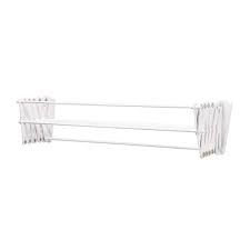 Woolite 24 Wide Collapsible Wall Mount Drying Rack White