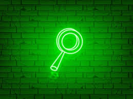 Neon Light Magnifying Glass Graphic By