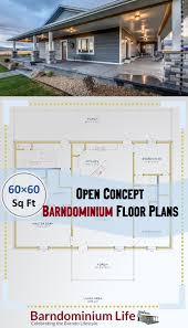 Open Concept Barndominium Floor Plans