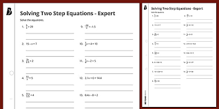 Step Equations Worksheets Ks3 Maths