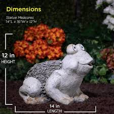 Frog Yard Statue With Led Lights