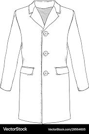 Sketch Trench Coat Royalty Free Vector
