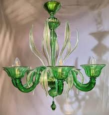 Green Murano Glass Chandelier Venice