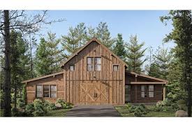 1 Bedroom Rustic Barndominium Plan With