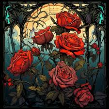 Dark Victorian Gothic Sunset Rose