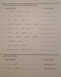 Solved Balance The Following Equations