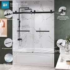 Double Sliding Frameless Tub Door