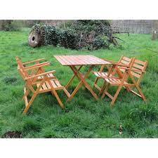 Vintage Folding Wooden Garden Set