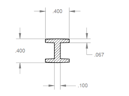 cross section of beams for structures