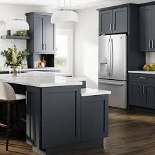 Luxxe Cabinetry Newton 12 In W X 34 5 In H X 24 In D Deep Onyx Painted Door Base Fully Assembled Cabinet Recessed Panel Shaker Door Style In Gray