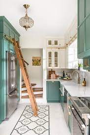 Green And White Kitchen Small But