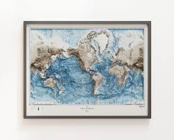 Vintage World Topographic Map C 1961