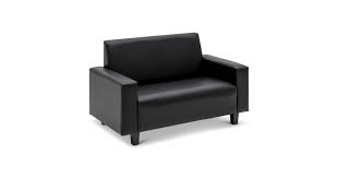 Ethna 2 Seater Faux Leather Sofa Black