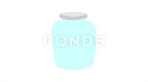 Glass Jar Icon Line Symbol On White