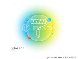 Paint Roller Line Icon Gradient Blur