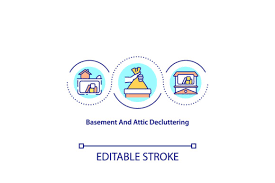 Attic Decluttering Icon Graphic