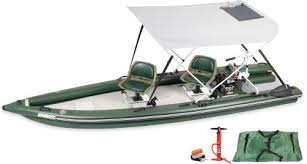 Sea Eagle 2 Person Swivel Seat Canopy Package Fishskiff 16 Inflatable Fishing Boat