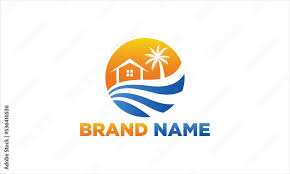 Holiday Home With Beach Logo Modern