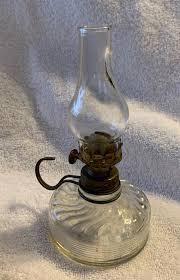 Rare Swirl Glass Oil Lamp