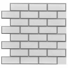 Grey White Faux Brick Pvc 3d Wall Panel