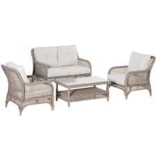 Luxury Patio Wicker Sofa Set