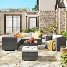 Wicker Outdoor Sectional Set