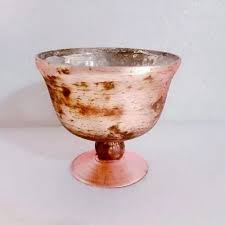 Red Round Stand Bowl Glass