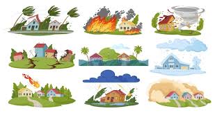Natural Disasters Cartoon Damage