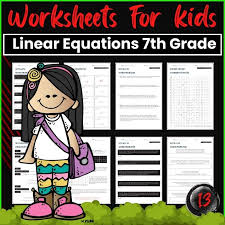 Linear Equations Worksheet 7th Grade