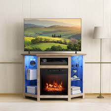 Fireplace Corner Tv Stand With Led