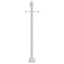 Solus 6 Ft White Outdoor Lamp Post
