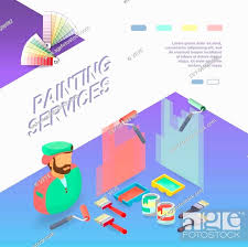 Painting Services Isometric Interior