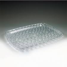 Clear Plastic Crystal Cut Tray 14 5in