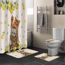 Vintage Burlap Cats Shower Curtain