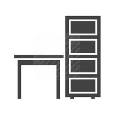 Table With Shelves Glyph Icon Iconbunny