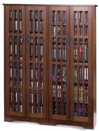 Media Storage Cabinet With Glass Doors