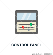 Control Panel Flat Icon Colored Sign