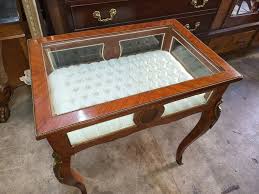 Mahogany Side Table Display Case