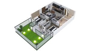 2d And 3d Floor Plans For Home Office